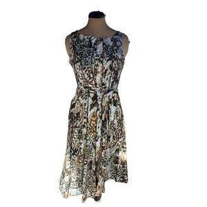 I LE Ne York Maxi Dress Sz 12 - Printed, Y2K, Avant Garde, Fairycore, Abstract